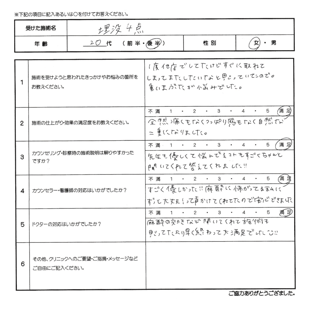 患者様の声