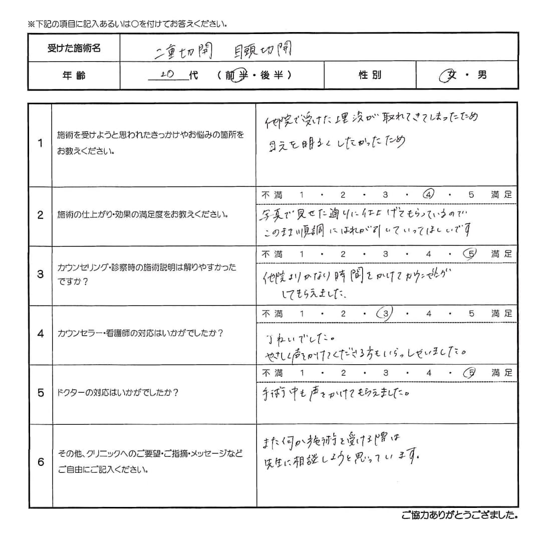 患者様の声