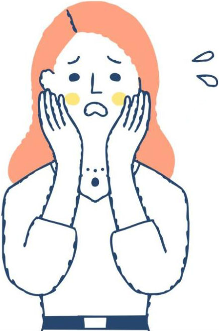 焦る女性イラスト