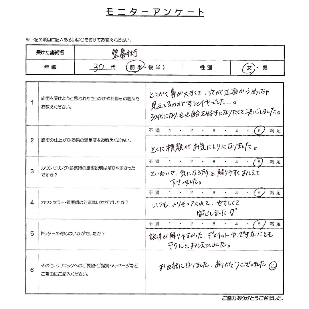 患者様の声