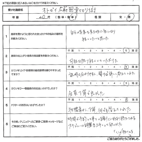 患者様の声